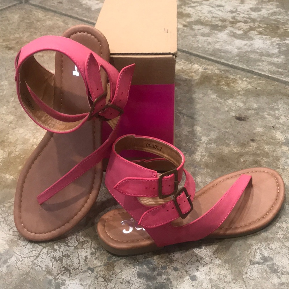 NWOT Adorable Bright Pink Summer Sandals